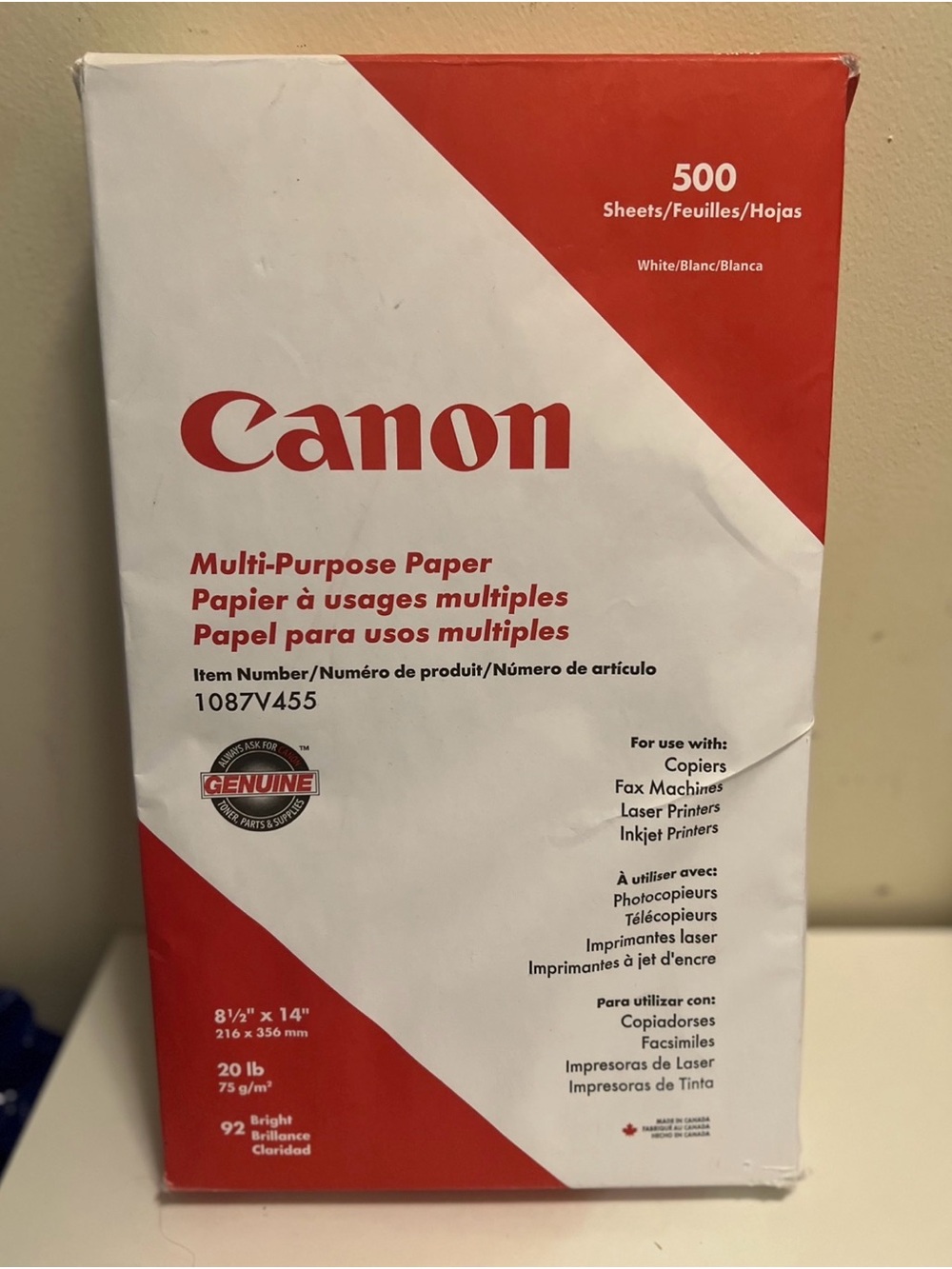 Canon Multi-Purpose Paper - White (500 Sheets)